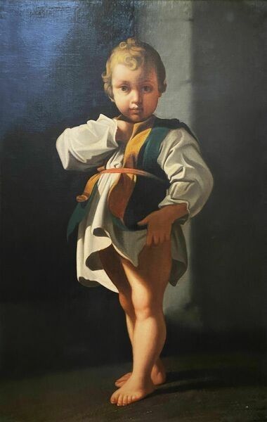C. 1790 Baroque Oil Painting Portrait Study Aft: Bartolomeo Schedoni (1578 1625) photo furniture
