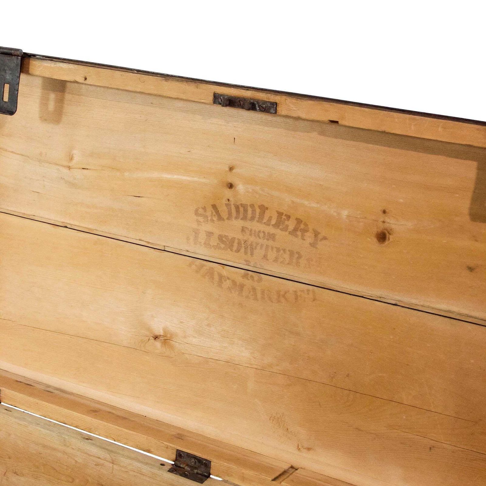 Antique Pine Metal Bound Chest | Antique Furniture | Antique Trunk | Antique Storage | Pine Trunks | Blanket Box photo vintage