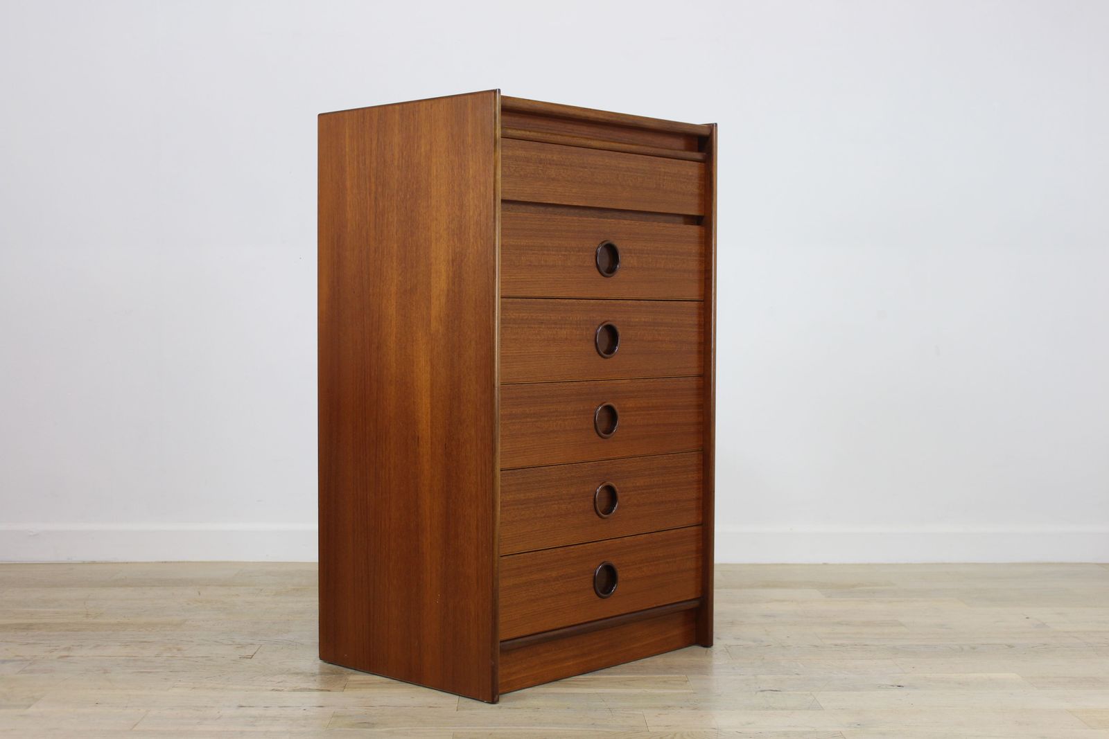 Late 1960’s Bath Cabinet Makers Teak Chest Of Drawers photo vinterior