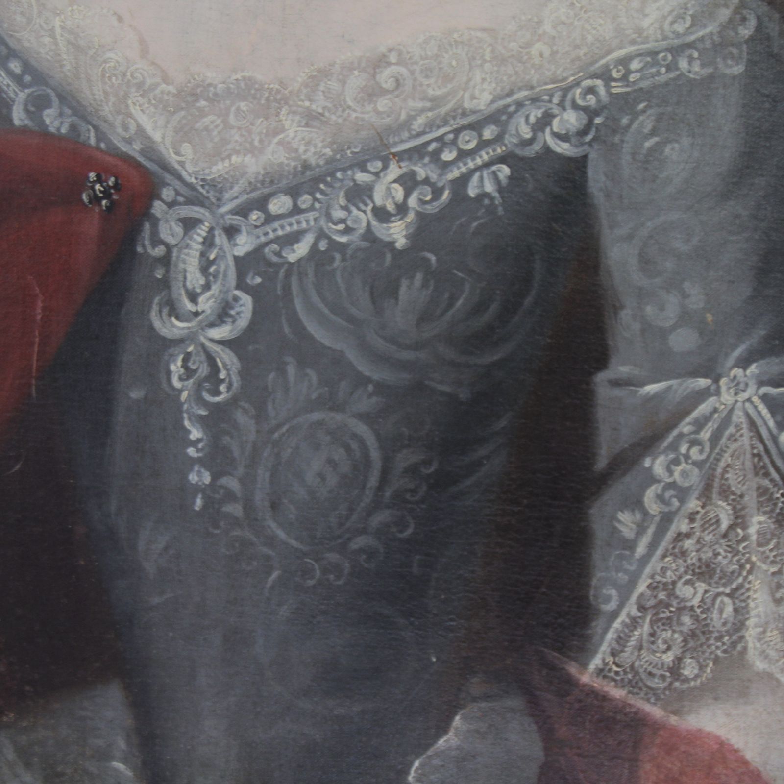 photo for sale Large 18th Century Portraits Of Mother And Daugthers Antique Portraits Oil On Canvas