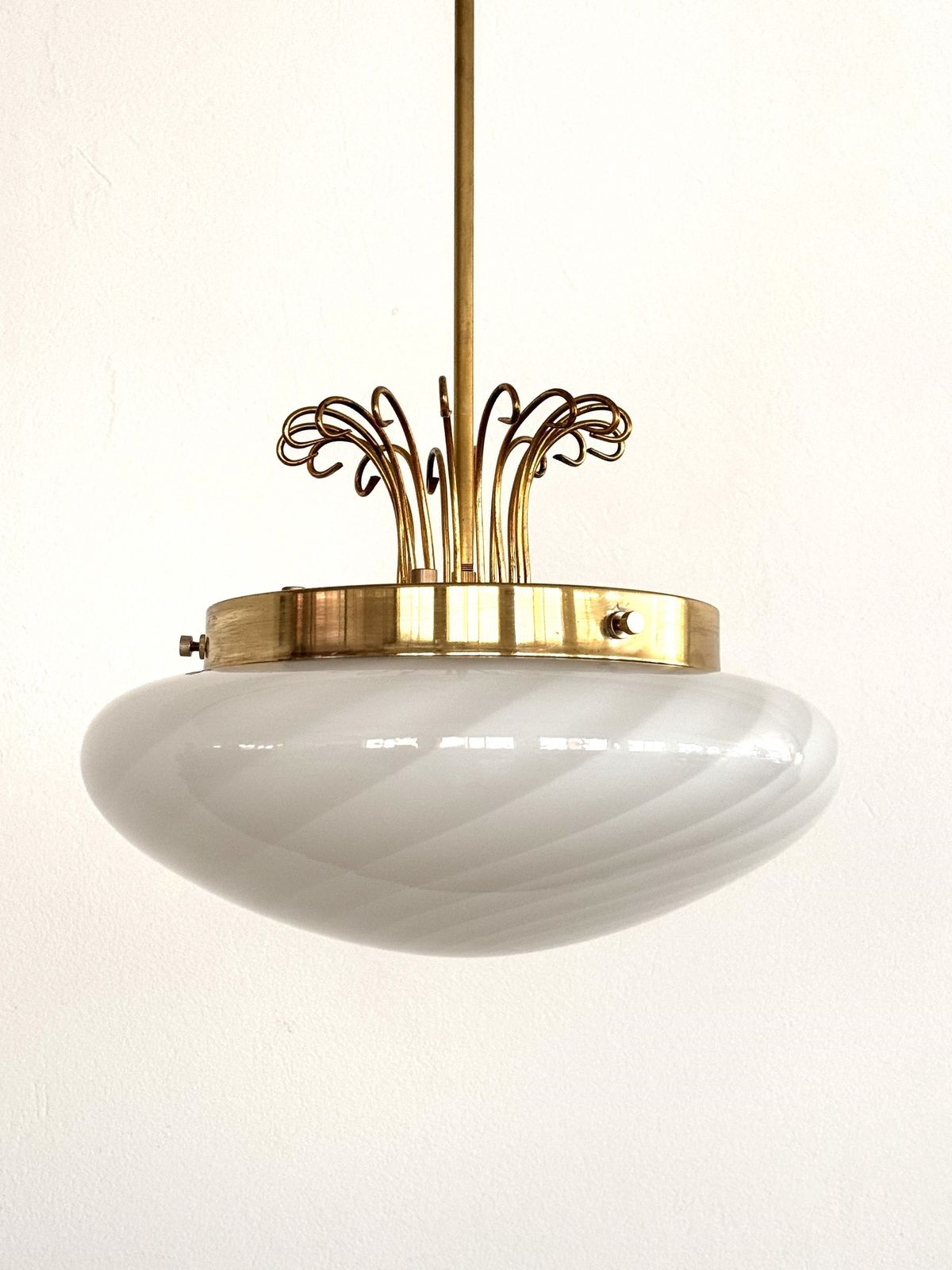 photo for sale Italian Midcentury Chandelier "Medusa Jellyfish" With Swirl Glass, 1970s