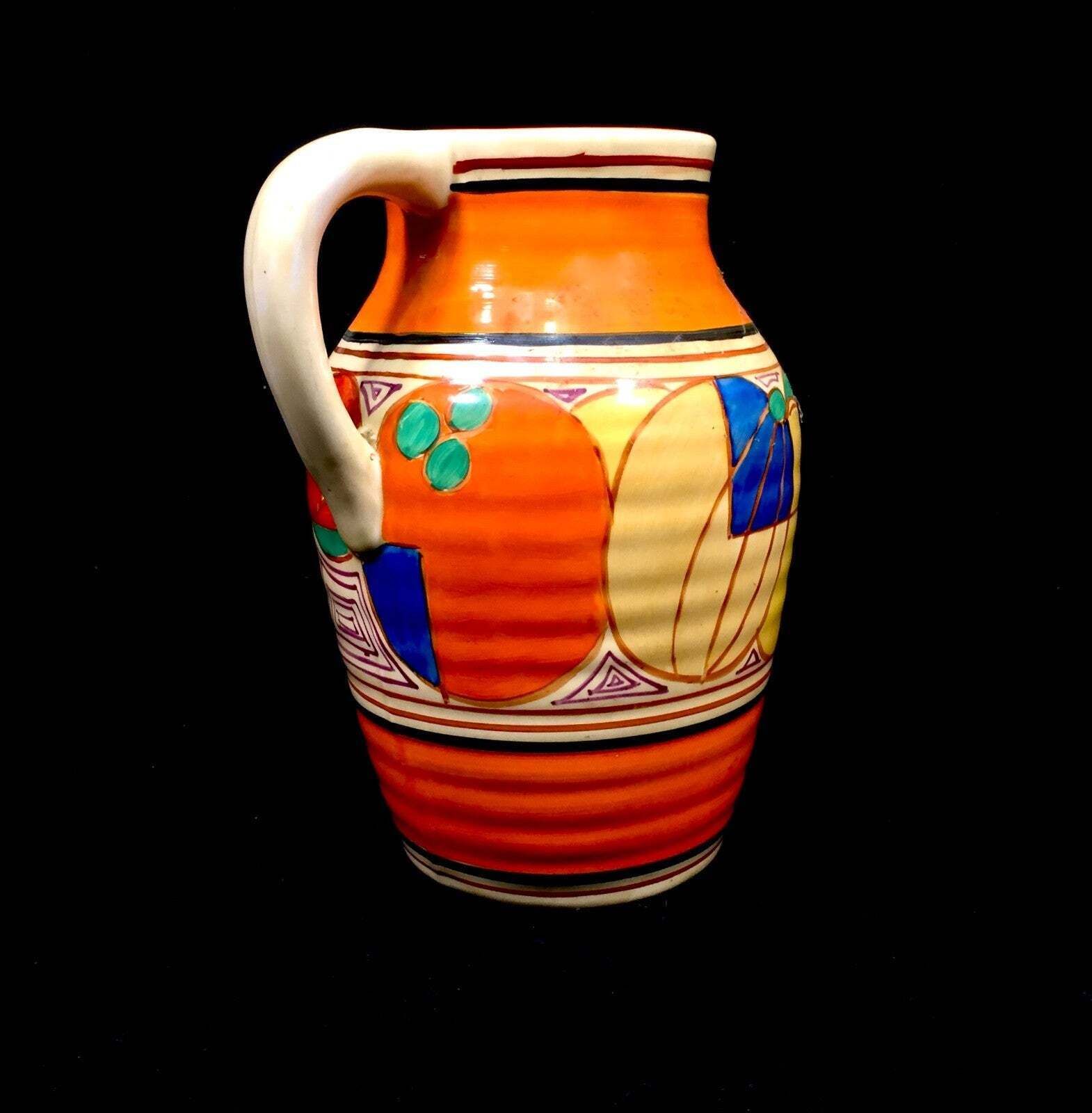 Clarice Cliff Melon Picasso Fruit Isis Vase Art Deco Pottery C.1930 / Antique photo for sale