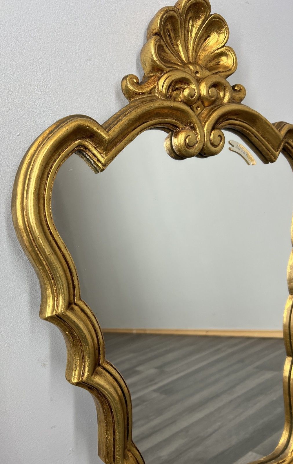Vintage French Wall Mirror With Ornate Carved Frame Wall Decor Lot 4370 photo Home Decor