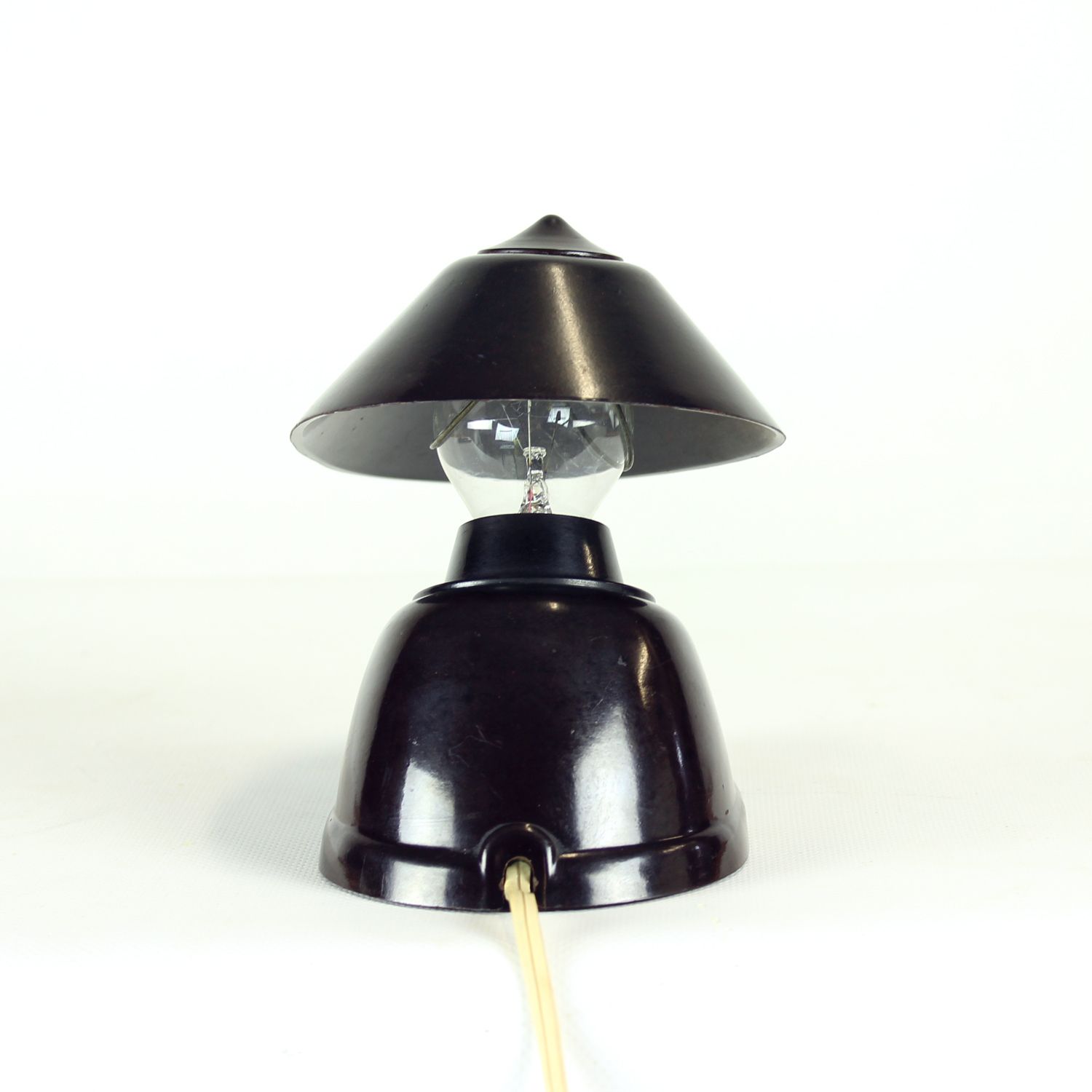 Brown Bakelite Lamp By Bauhaus Team For Esc Zukov, 1930s photo 387.0
