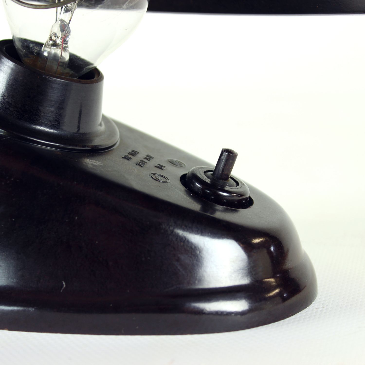 Brown Bakelite Lamp By Bauhaus Team For Esc Zukov, 1930s photo buy