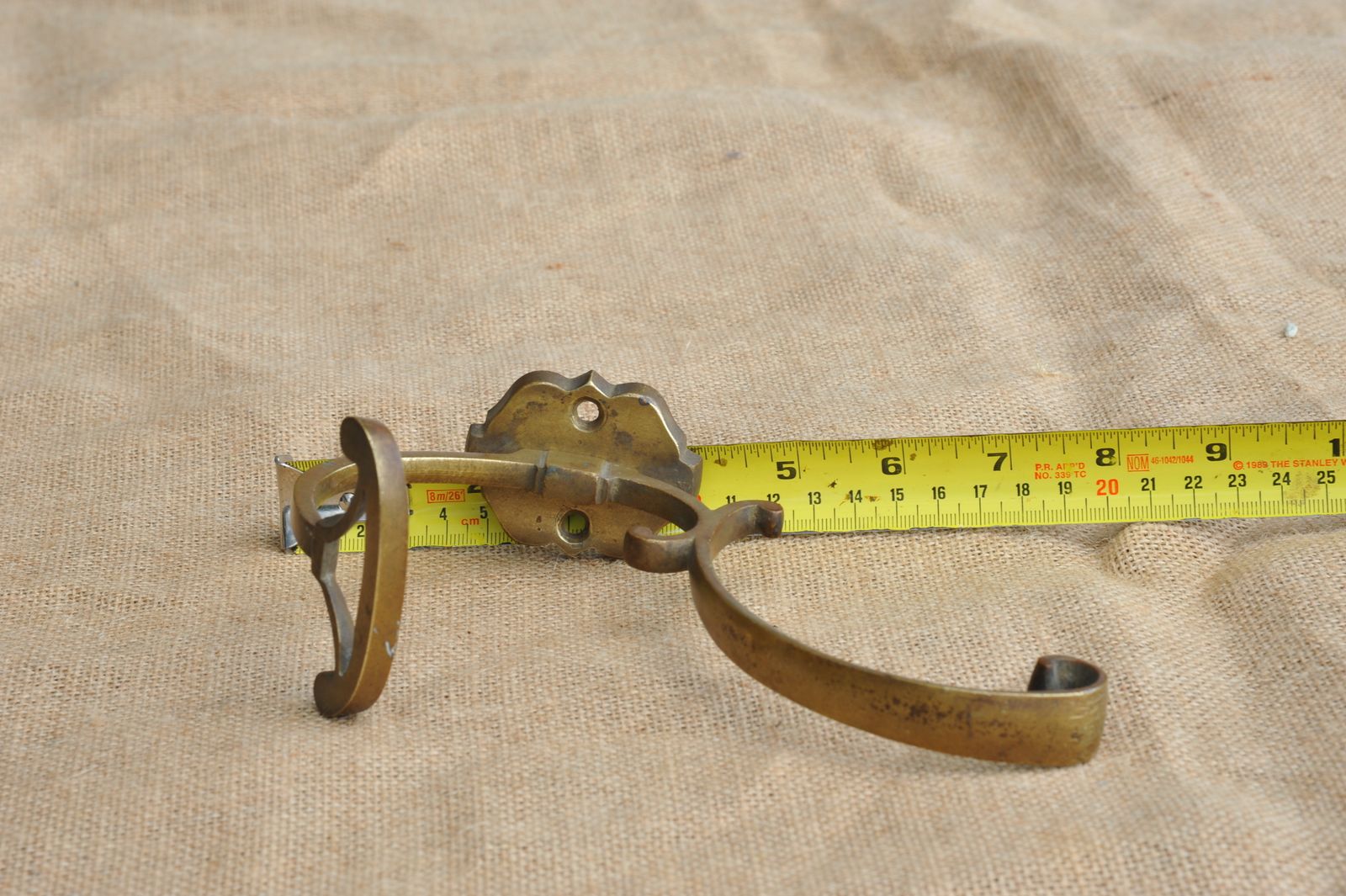 A Set Of Three Good Antique French Bronze Wall Mounted  Hat And Coat Hooks photo vintage