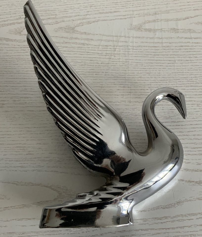 1940's Packard Swan Chrome Car Hood Ornament photo vinterior