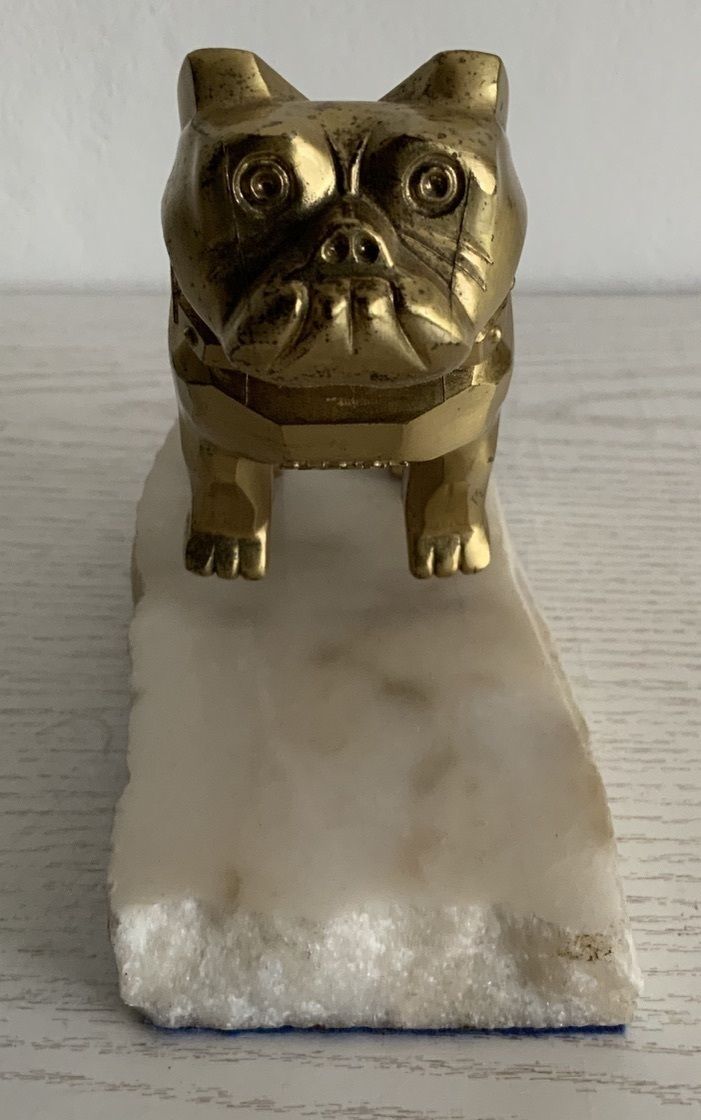 Mack Trucks Bulldog Car Mascot C1932 Gold photo for sale