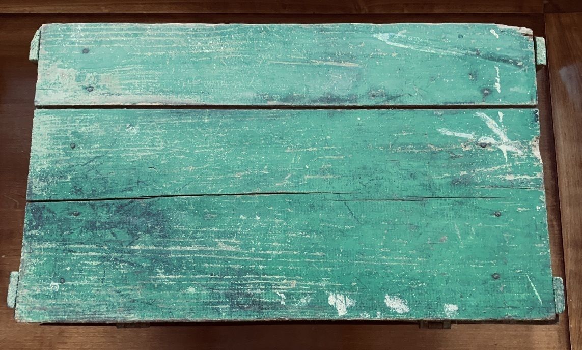 1940's French Castrol Motor Oil Can Wooden Crate photo vinterior