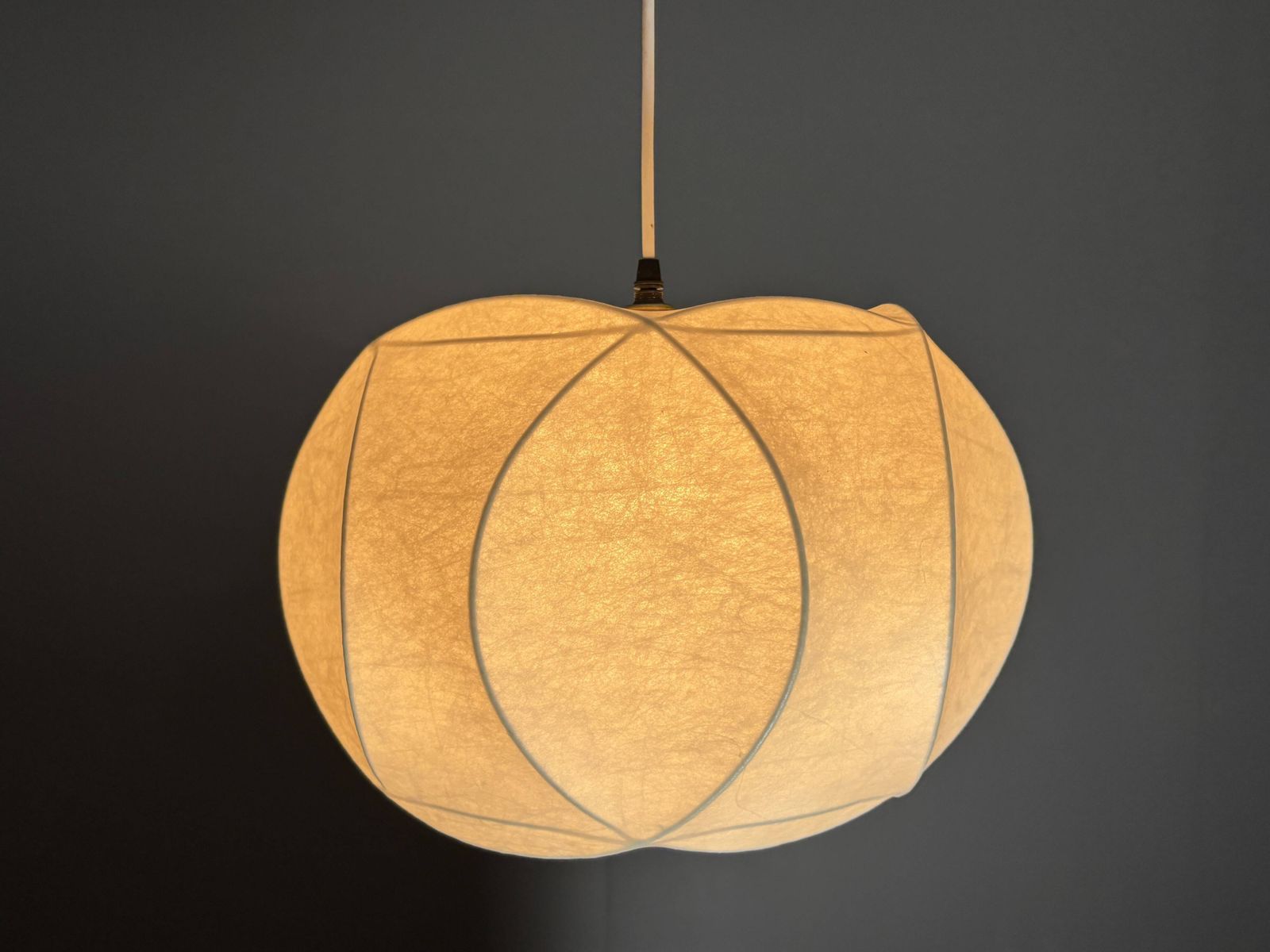 Midcentury Space Age Cocoon Hanging Pendant Ceiling Lamp, 1960s photo for sale