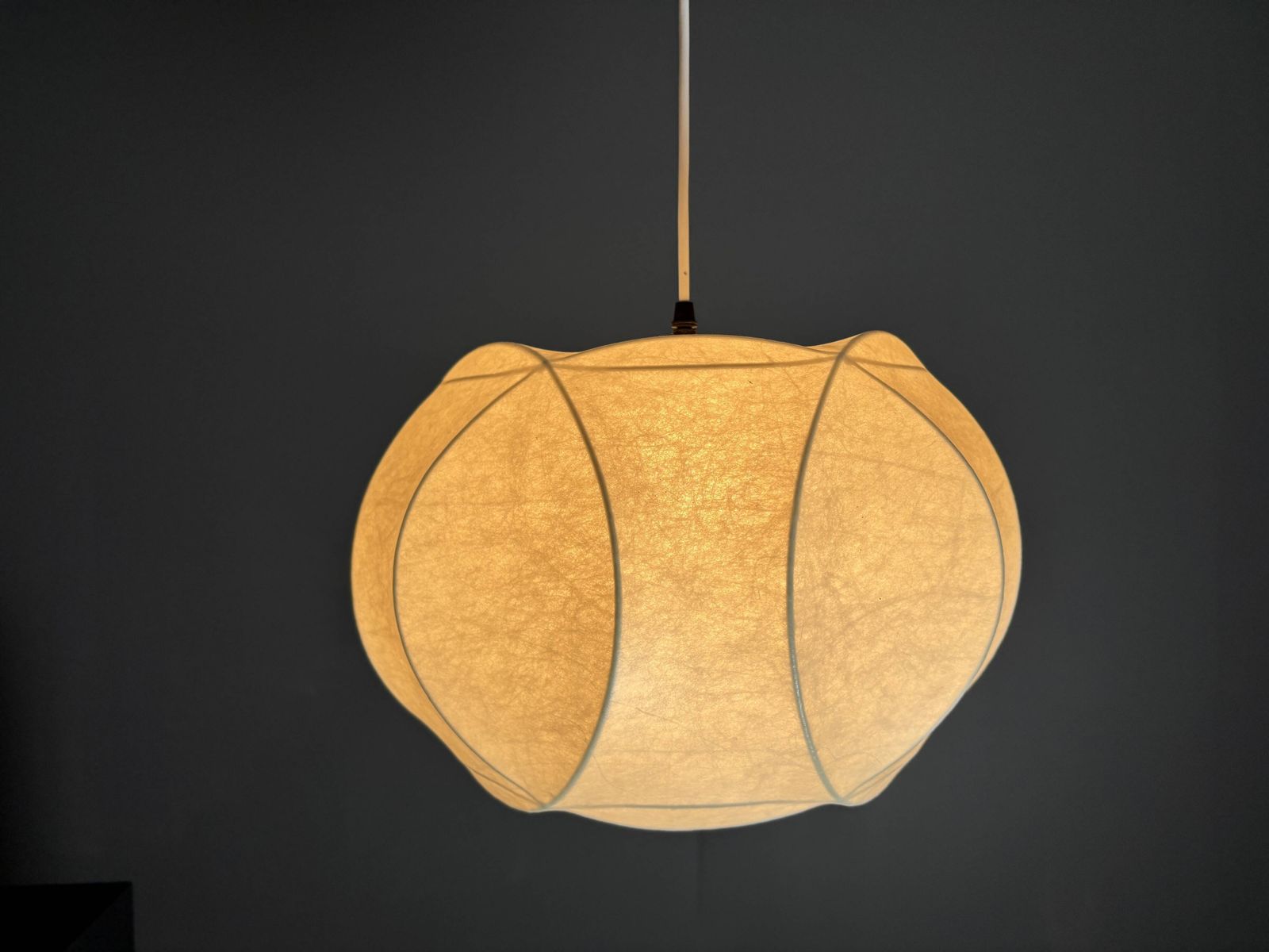 photo vinterior Midcentury Space Age Cocoon Hanging Pendant Ceiling Lamp, 1960s
