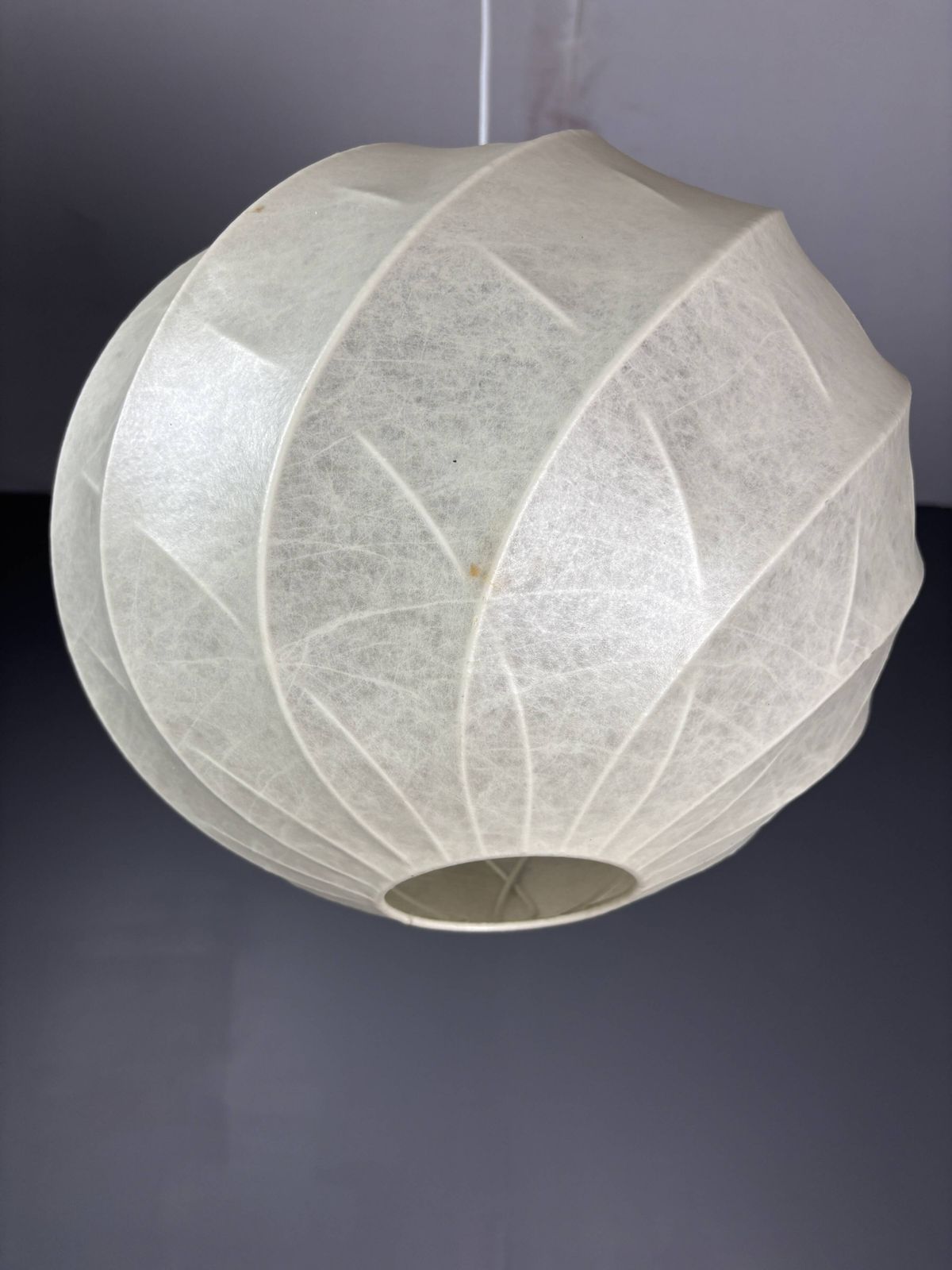 Page 1 Of 15 Midcentury Space Age Swirl Cocoon Hanging Pendant Ceiling Lamp, 1960s photo vinterior