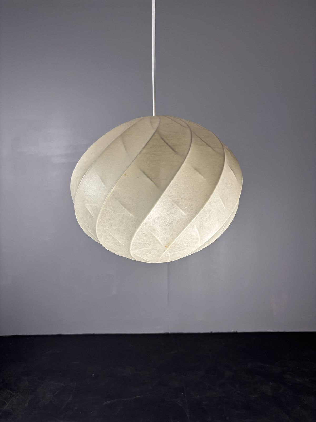 photo buy Page 1 Of 15 Midcentury Space Age Swirl Cocoon Hanging Pendant Ceiling Lamp, 1960s
