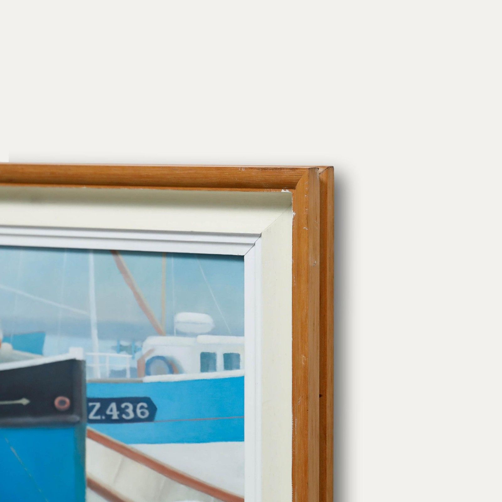 David Collings (B.1949) Framed Contemporary Oil, Reflections, Newlyn photo 350.0