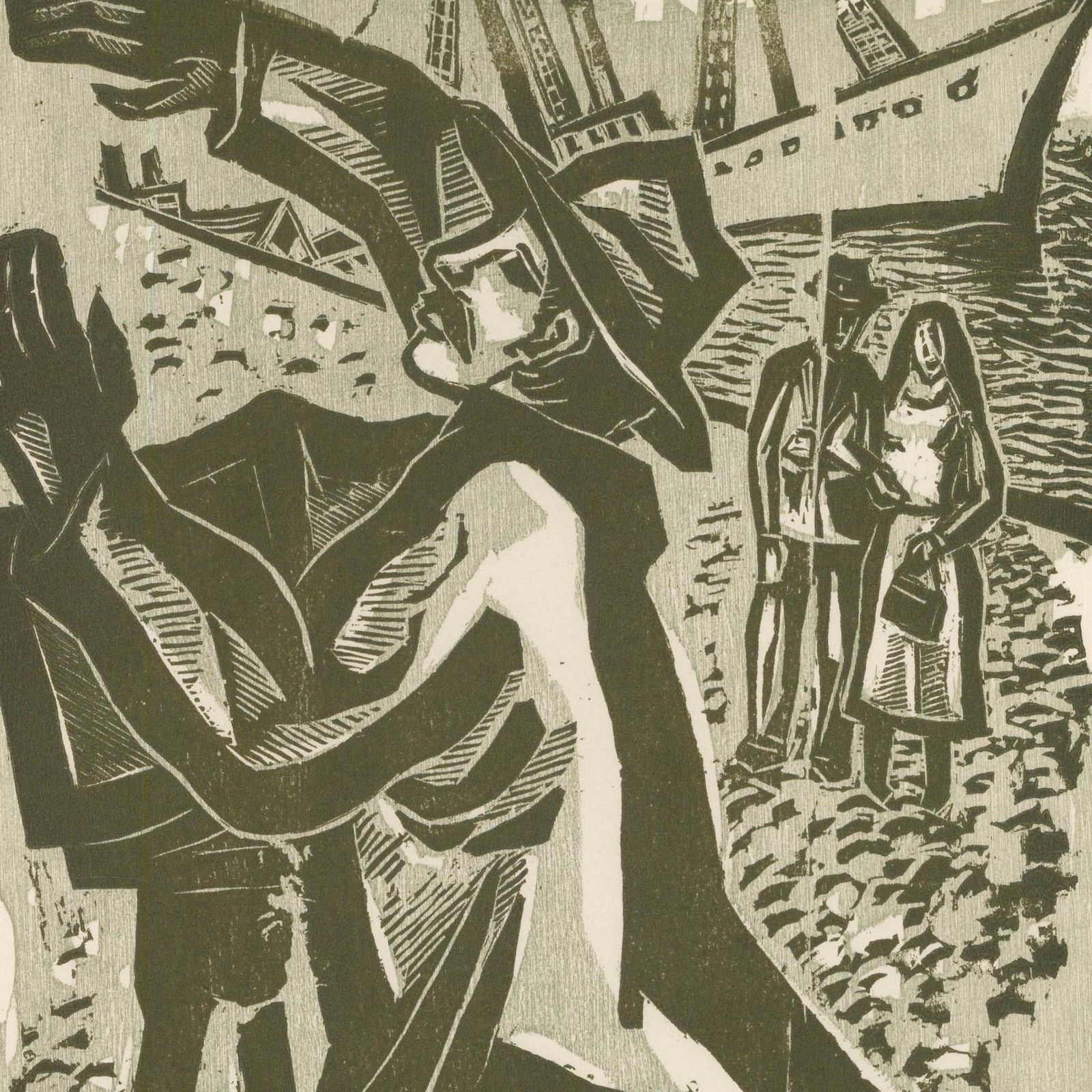 Victor Rebuffo (1903 1983) Mid 20th Century Woodcut, Fotógrafo De La Ribera photo for sale