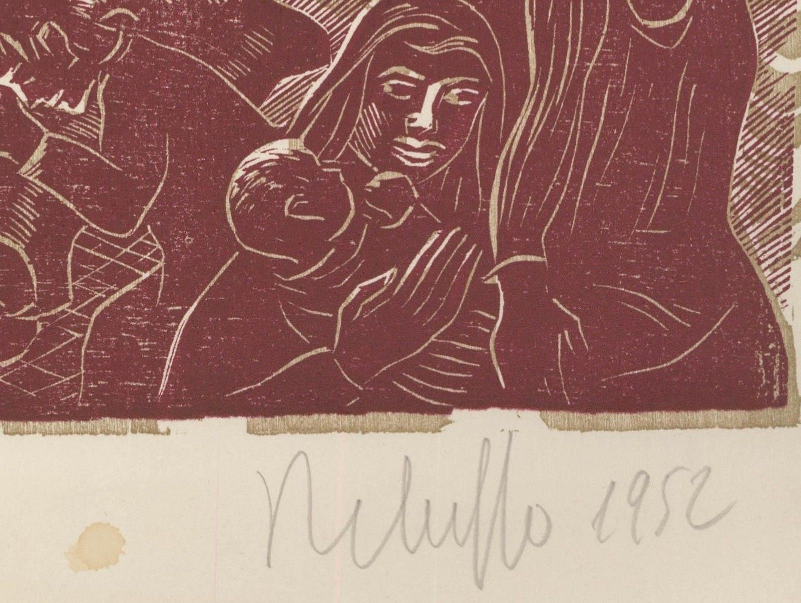 Victor Rebuffo (1903 1983) Mid 20th Century Woodcut, Fuego En La Ribera photo Art