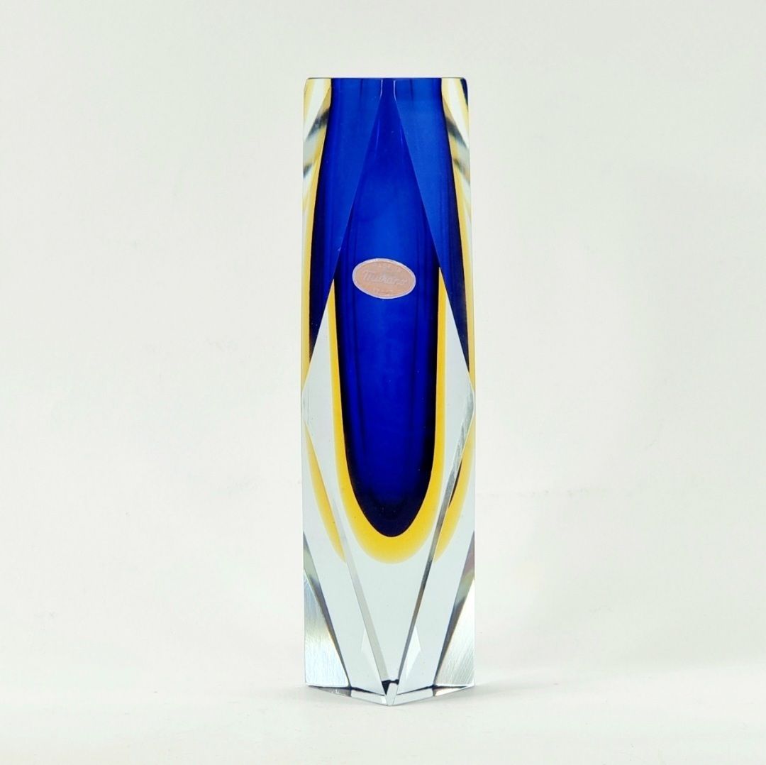 Mid Century Sommerso Murano Glass Vase By Flavio Poli For Alessandro Mandruzzato, Italy, 1970s photo for sale