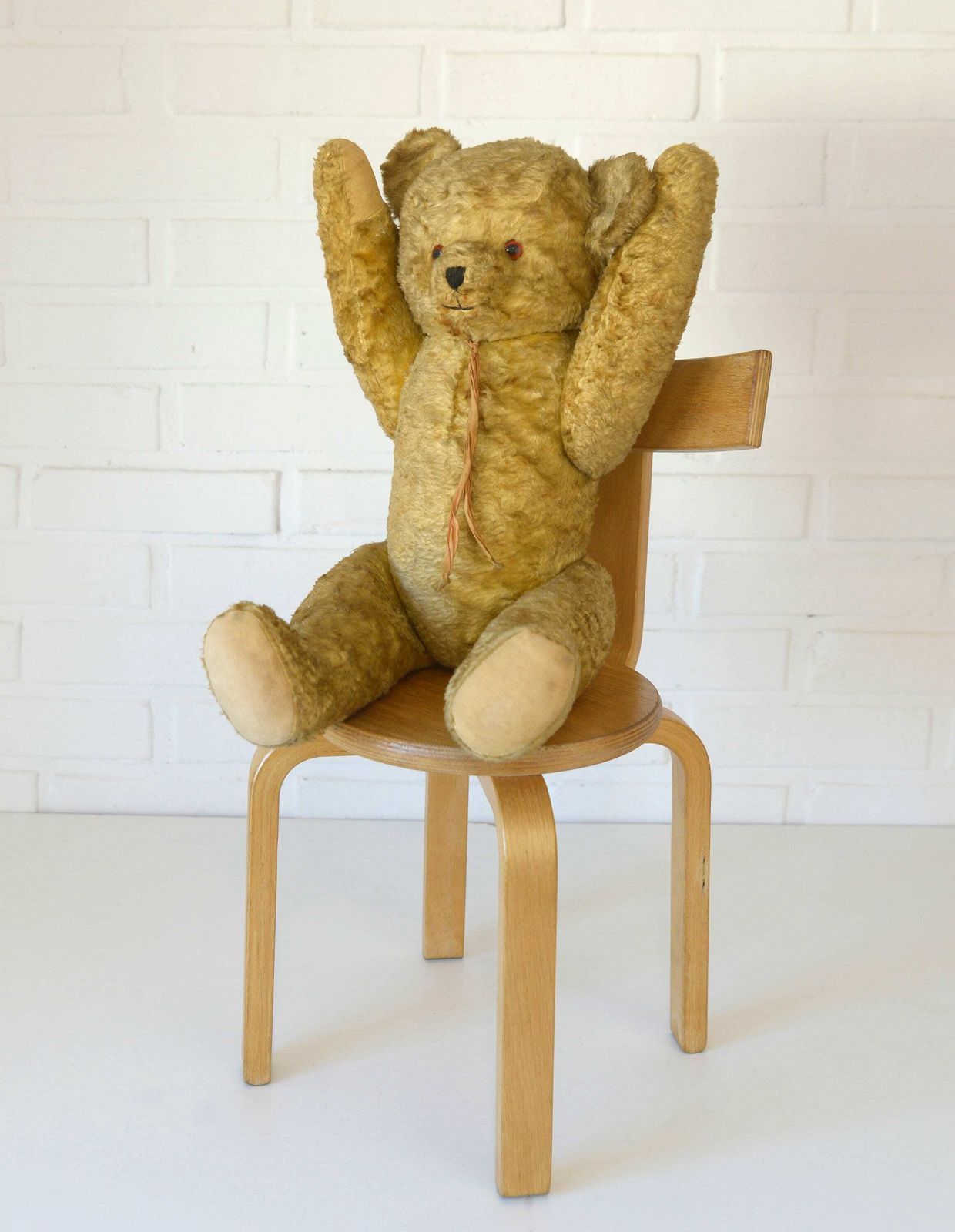 Vintage Wood Stool / Scandinavian Furniture / Toddler Chair / Alvar Aalto Style photo for sale
