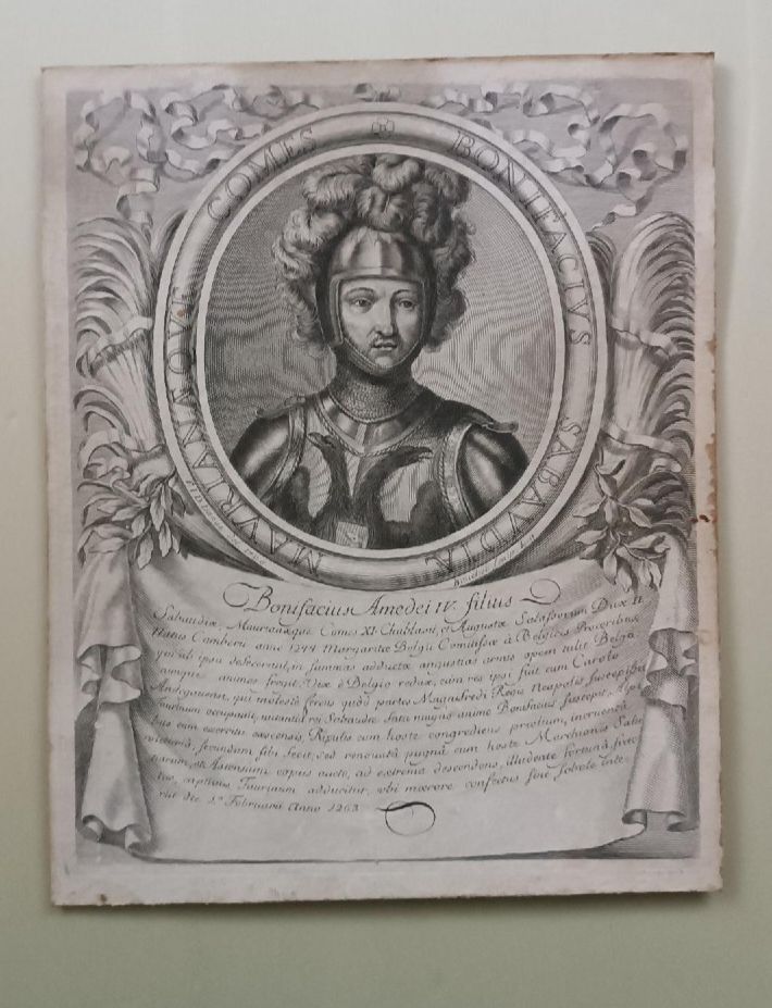 Etching 1700 "Boniface 1st Of Savoy" Pierre Giffart Engraver Savoy Series photo furniture