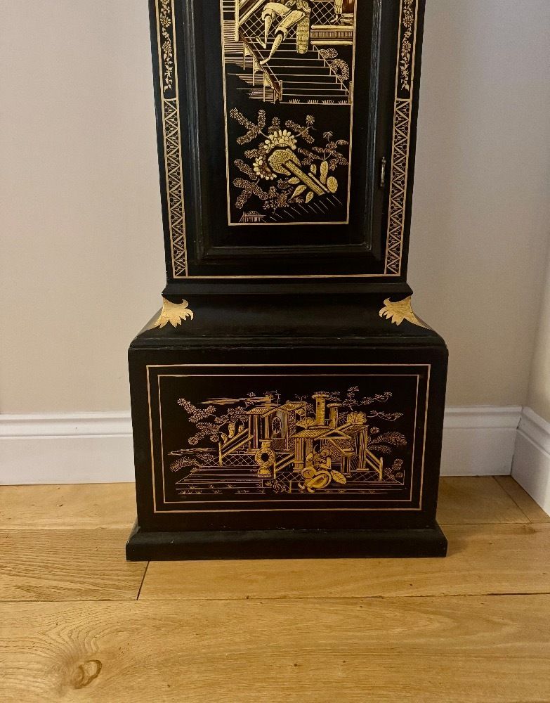 Fantastic Quality Antique George III Lacquered And Chinoiserie Longcase Clock photo for sale