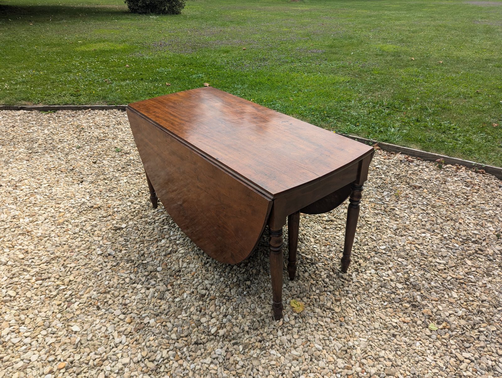 Antique Folding Fine Mahogany Dining Table, Seats 6 8, Gateleg   Beautiful Patina photo vinterior