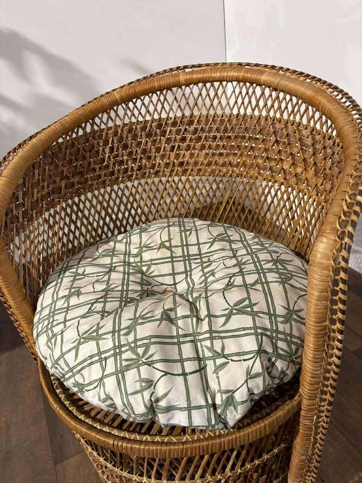 Vintage Wicker Bedroom Chair photo Furniture