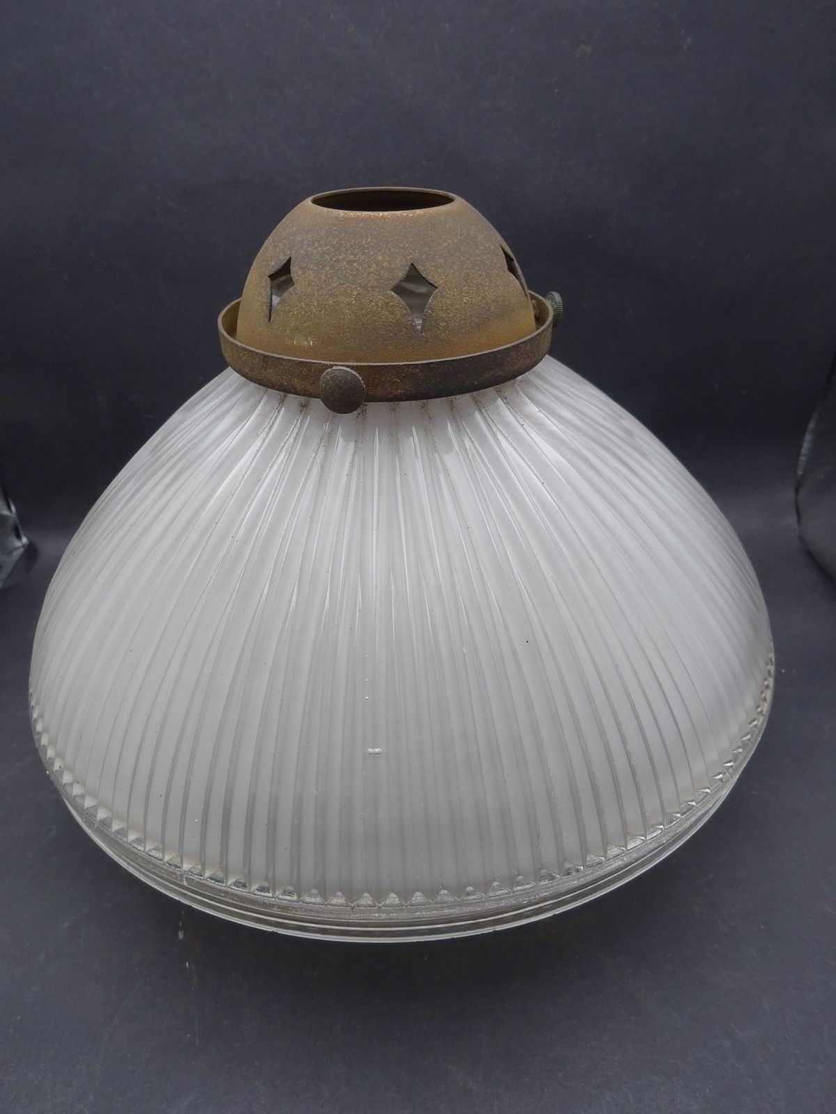 1920s Holophane Refractor Shade 2110 With Gallery (As Found) photo furniture