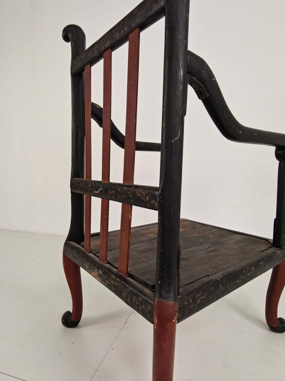 Chinoiserie English Armchair Circa 1900 photo vintage