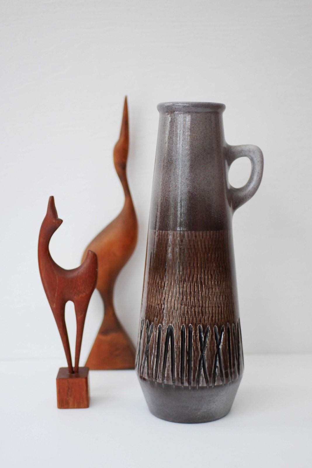 Pair Of Vases By Ingrid Atterberg For Upsala Ekeby, Sweden, 1960s photo vintage
