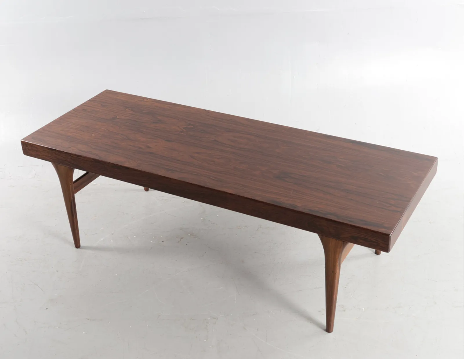 Rectangular Rosewood Coffee Table, Tapered Legs.   Johannes Andersenmanufactured At C. F. Christensen, Silkeborg, 1960s. photo Furniture