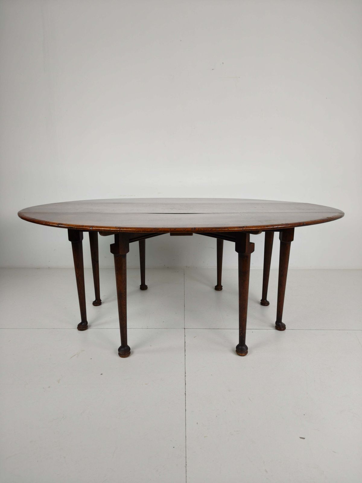 photo for sale Antique English Drop Leaf Dining Table – Victorian – 8 Legs – Oval Shape – Seats 8
