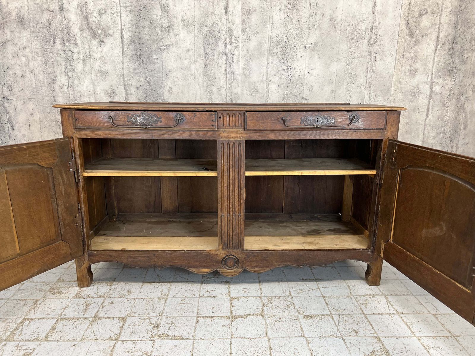 20th Century Oak Dresser Or Buffet Sideboard Cupboard photo Furniture