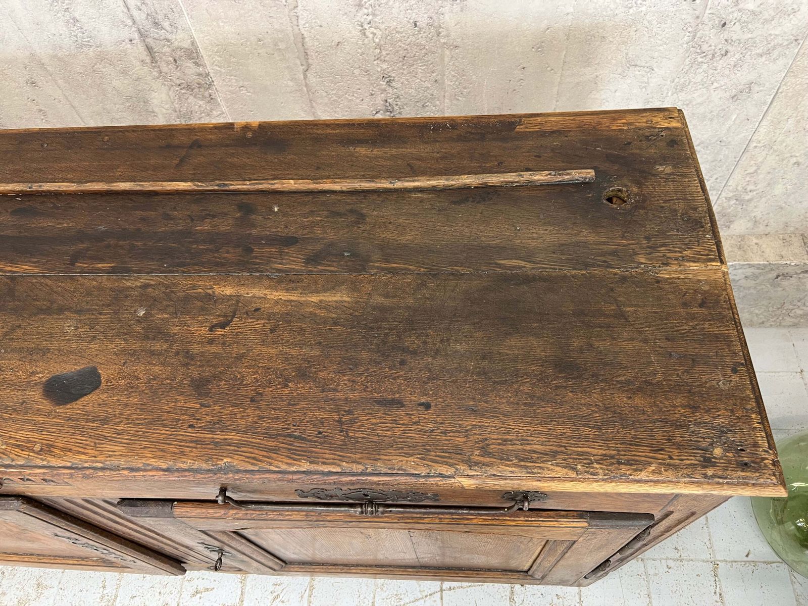 Furniture 20th Century Oak Dresser Or Buffet Sideboard Cupboard photo