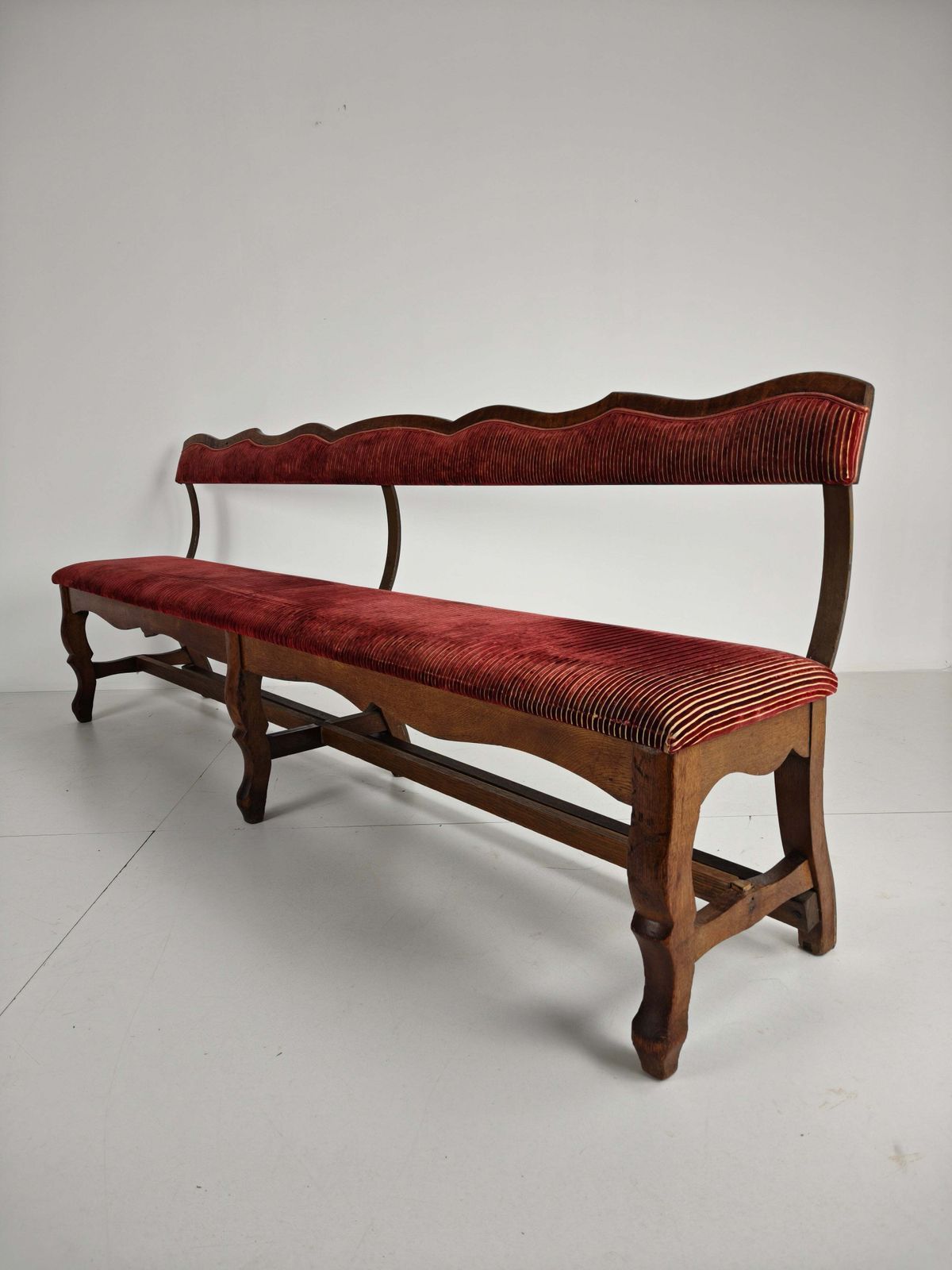 Unique Early 20th Century Oak Hall / Dining Bench photo vinterior