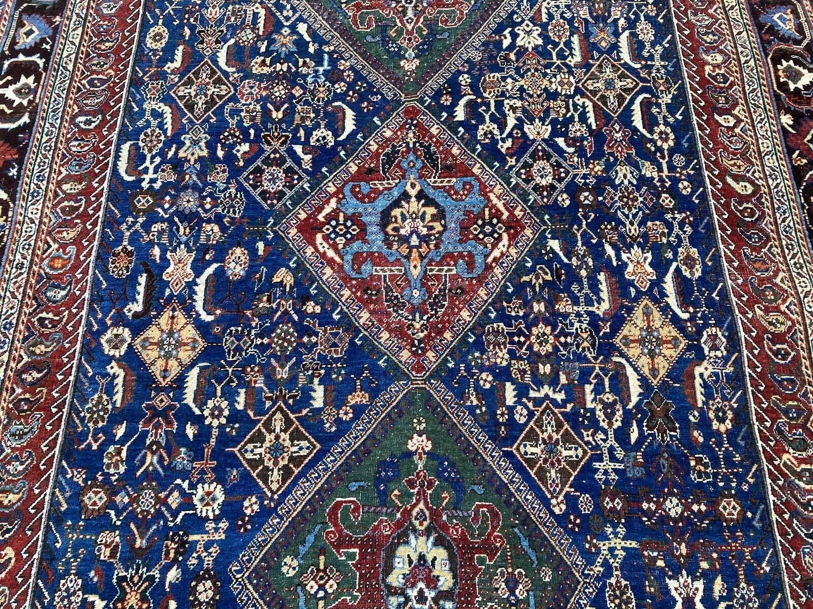 Antique Qashqai Rug 2.62m X 1.57m photo buy