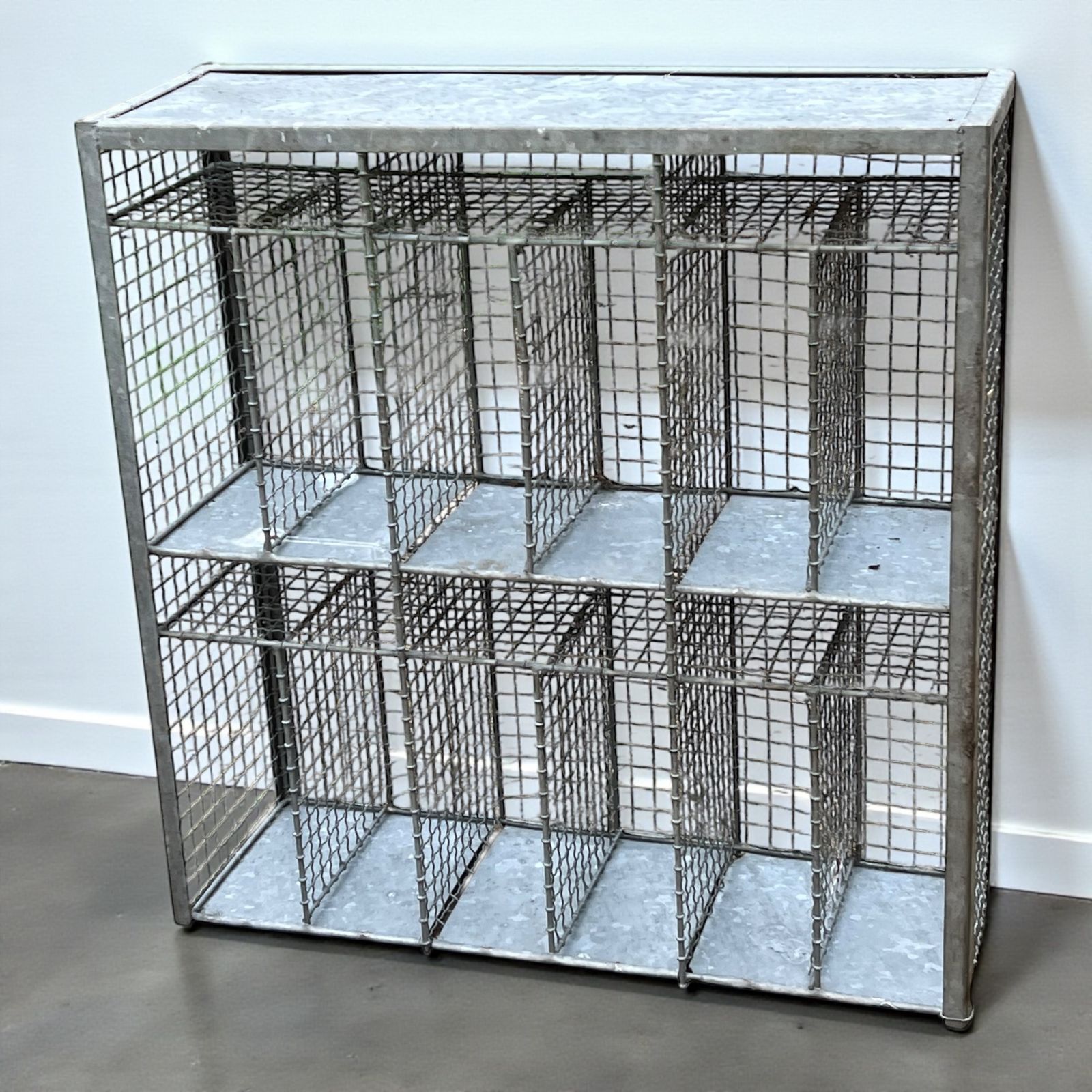 Mid Century Industrial Pigeonhole Storage Unit,