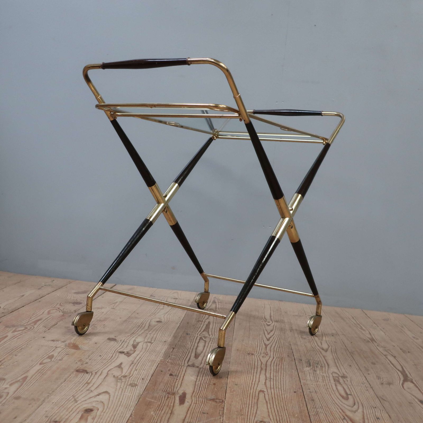 Brass Cocktail Trolley By Cesare Lacca photo Furniture