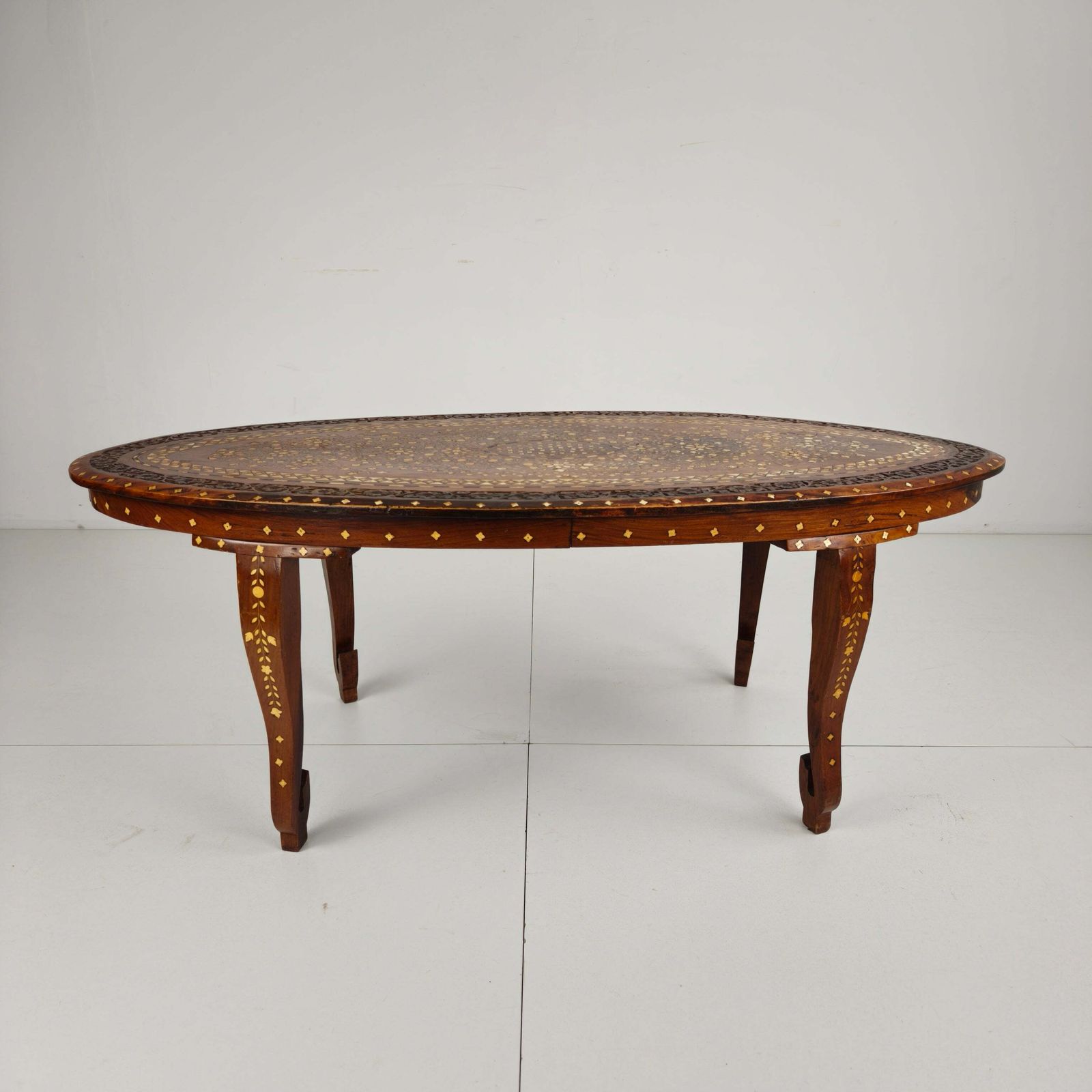 20th Century Anglo Indian Inlaid Bone Coffee Table photo 604.0