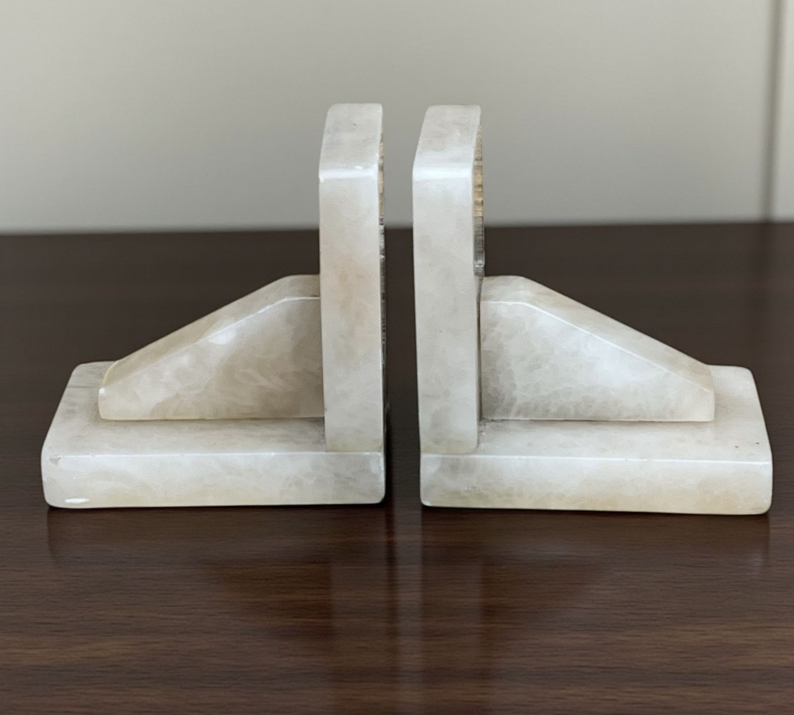 Art Deco Alabaster Bookends, 1930s