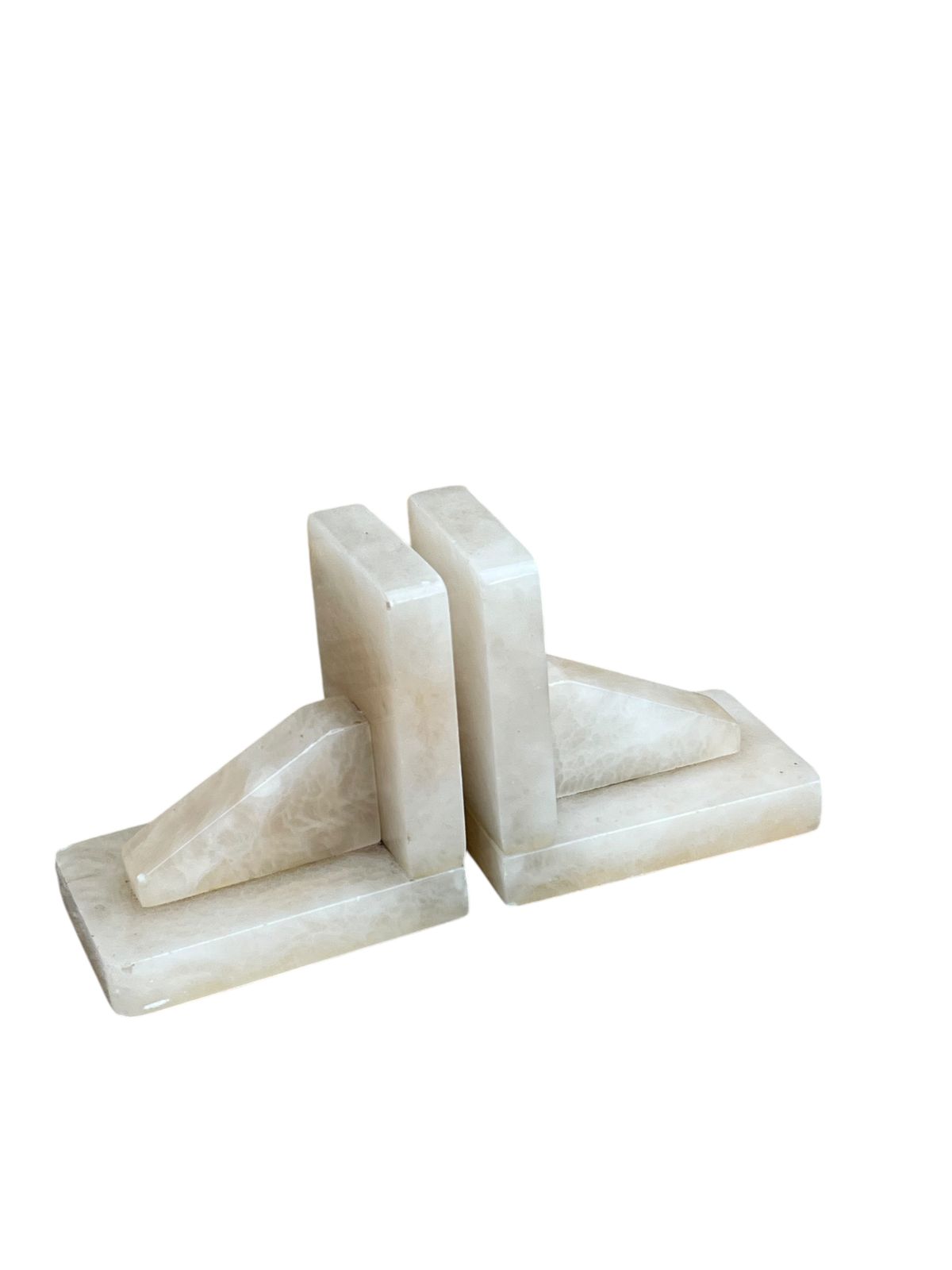 Art Deco Alabaster Bookends, 1930s photo 149.0