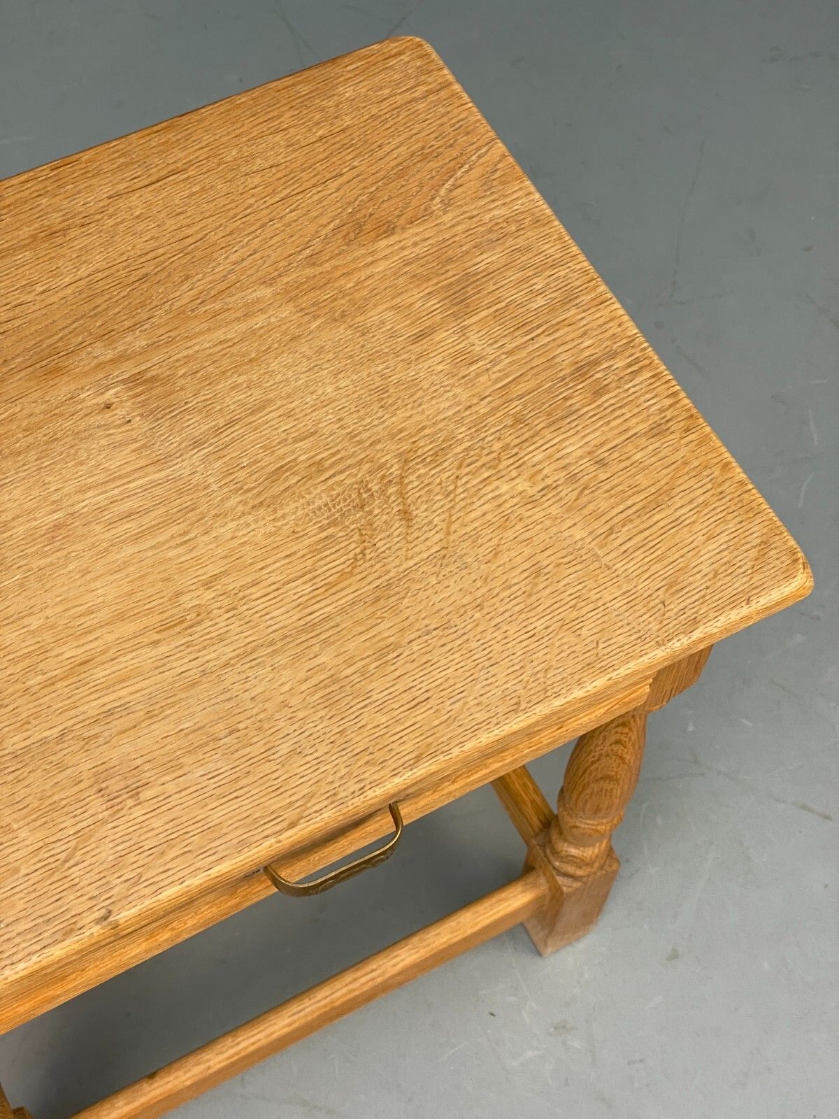 photo furniture Vintage Oak Bedside Table With Drawer Traditional Carved Danish Made Eb9365 Mwoo