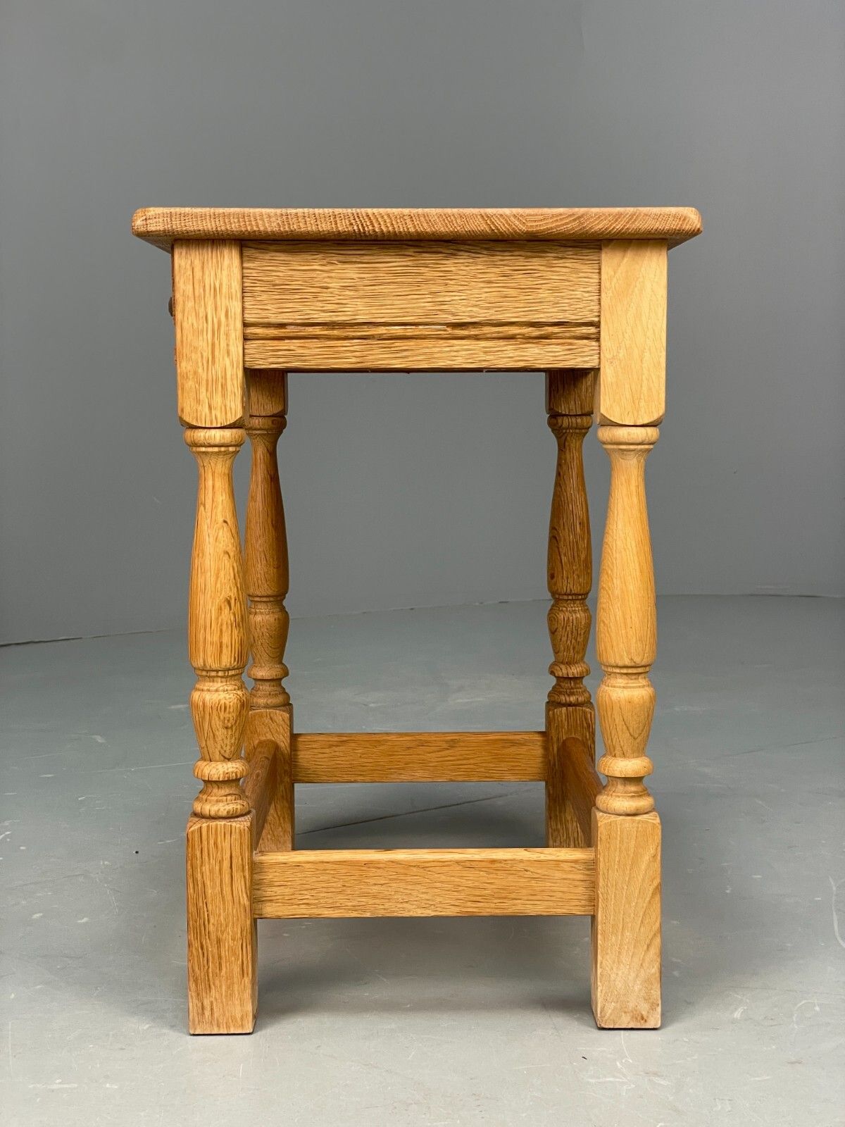 Furniture Vintage Oak Bedside Table With Drawer Traditional Carved Danish Made Eb9365 Mwoo photo