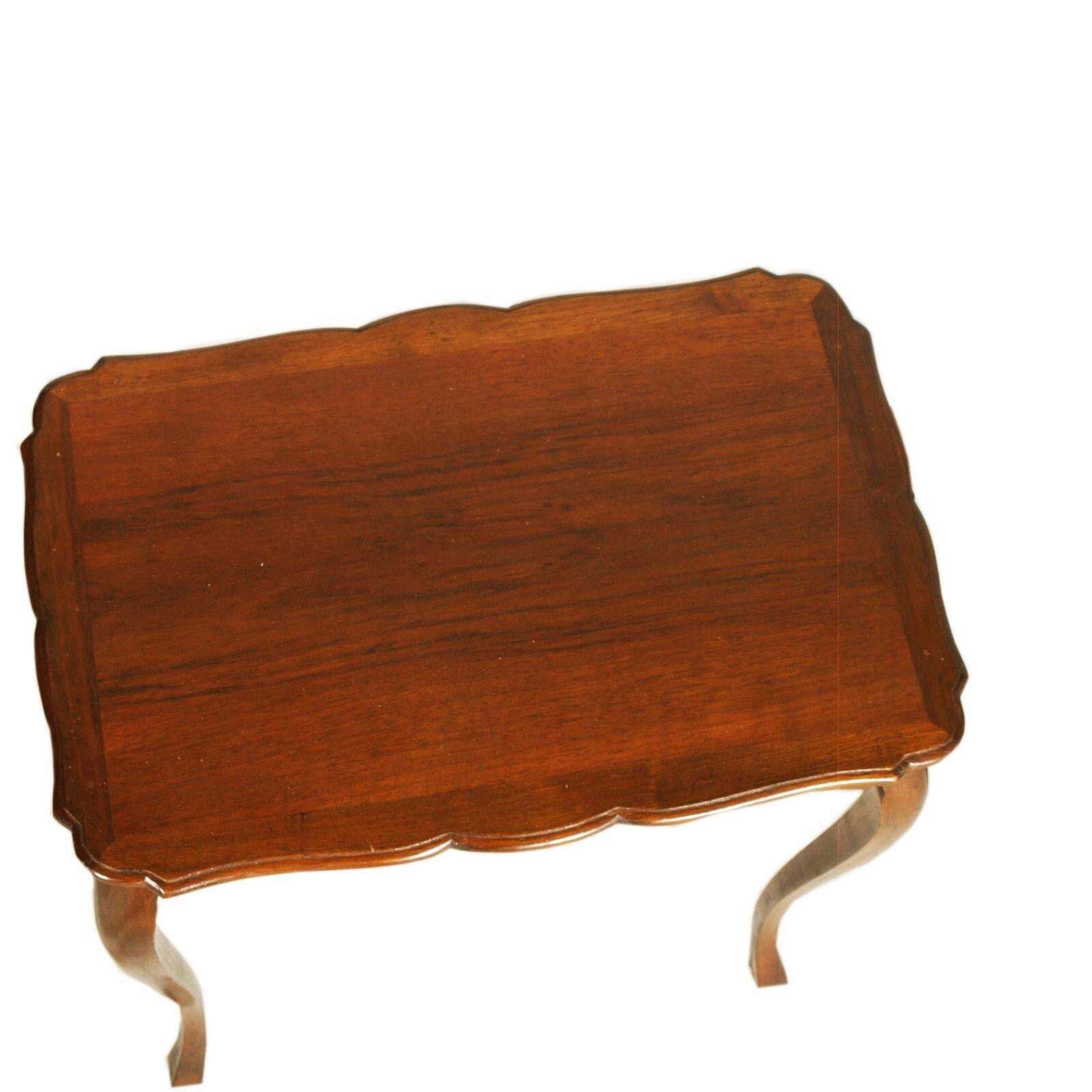Early 1930 Set Three Louis XV Style Nesting Tables, French, In Walnut, Polished photo Furniture