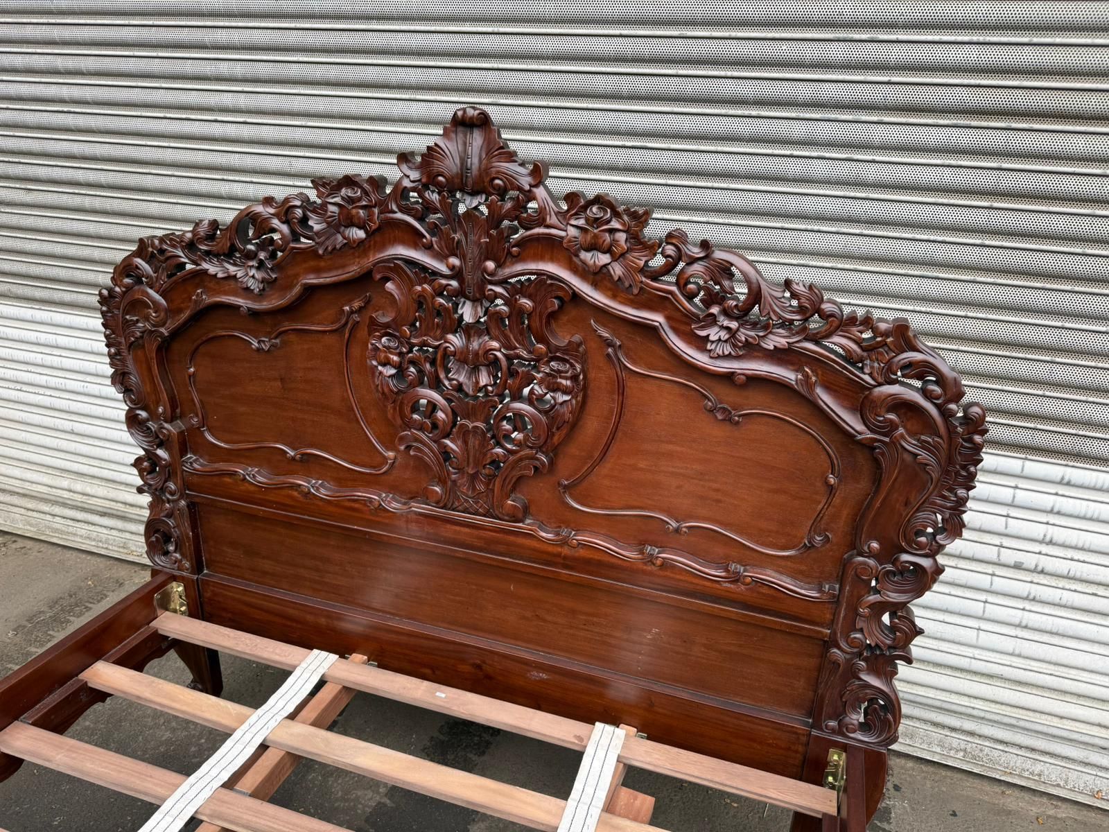 Brand New Masterpiece Rococo Style Hand Carved French King Bed Frame photo buy
