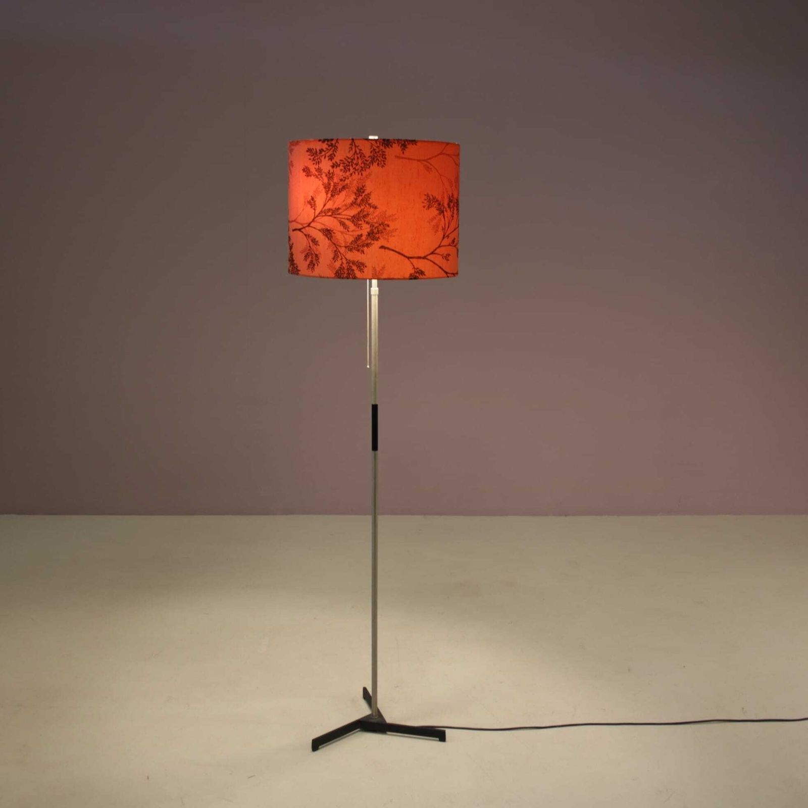 1960s Floor Lamp With Fabric Shade From The Netherlands photo furniture