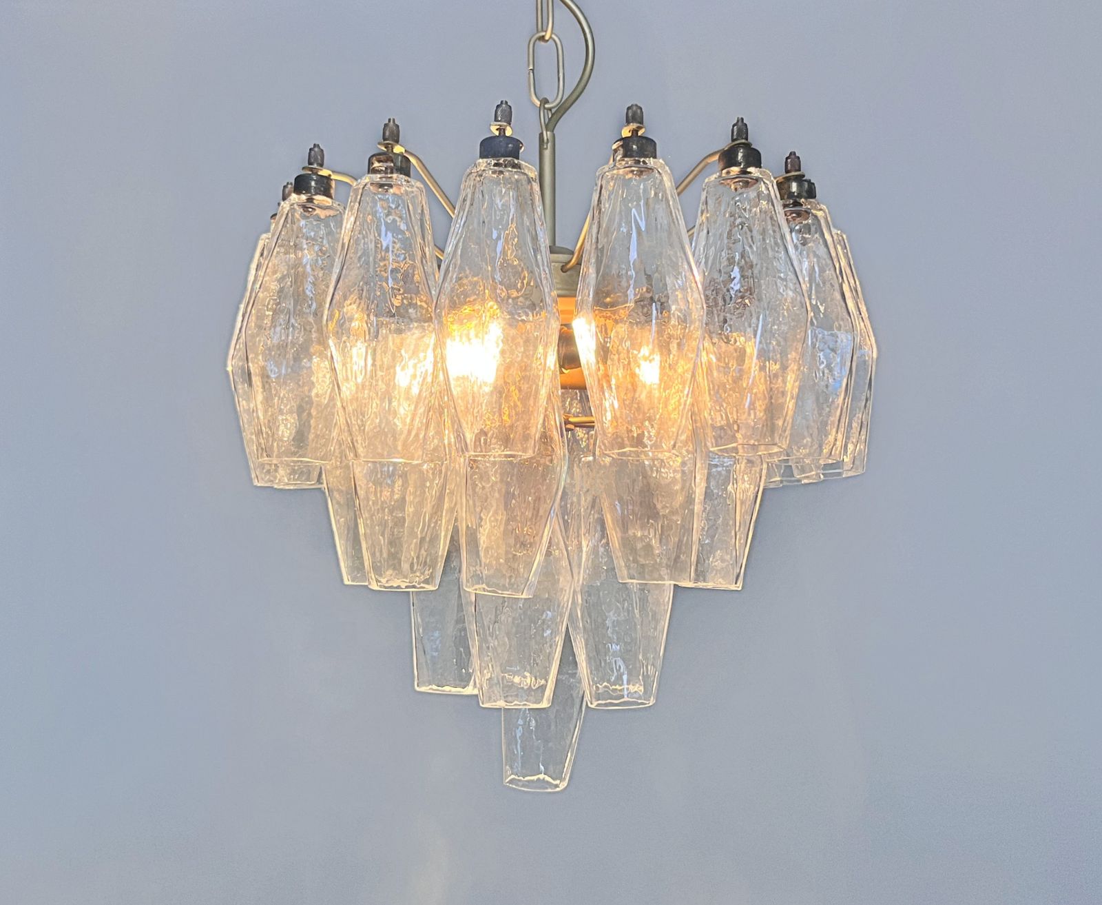 Lighting Elegant Murano Poliedri Chandelier   Carlo Scarpa Design photo