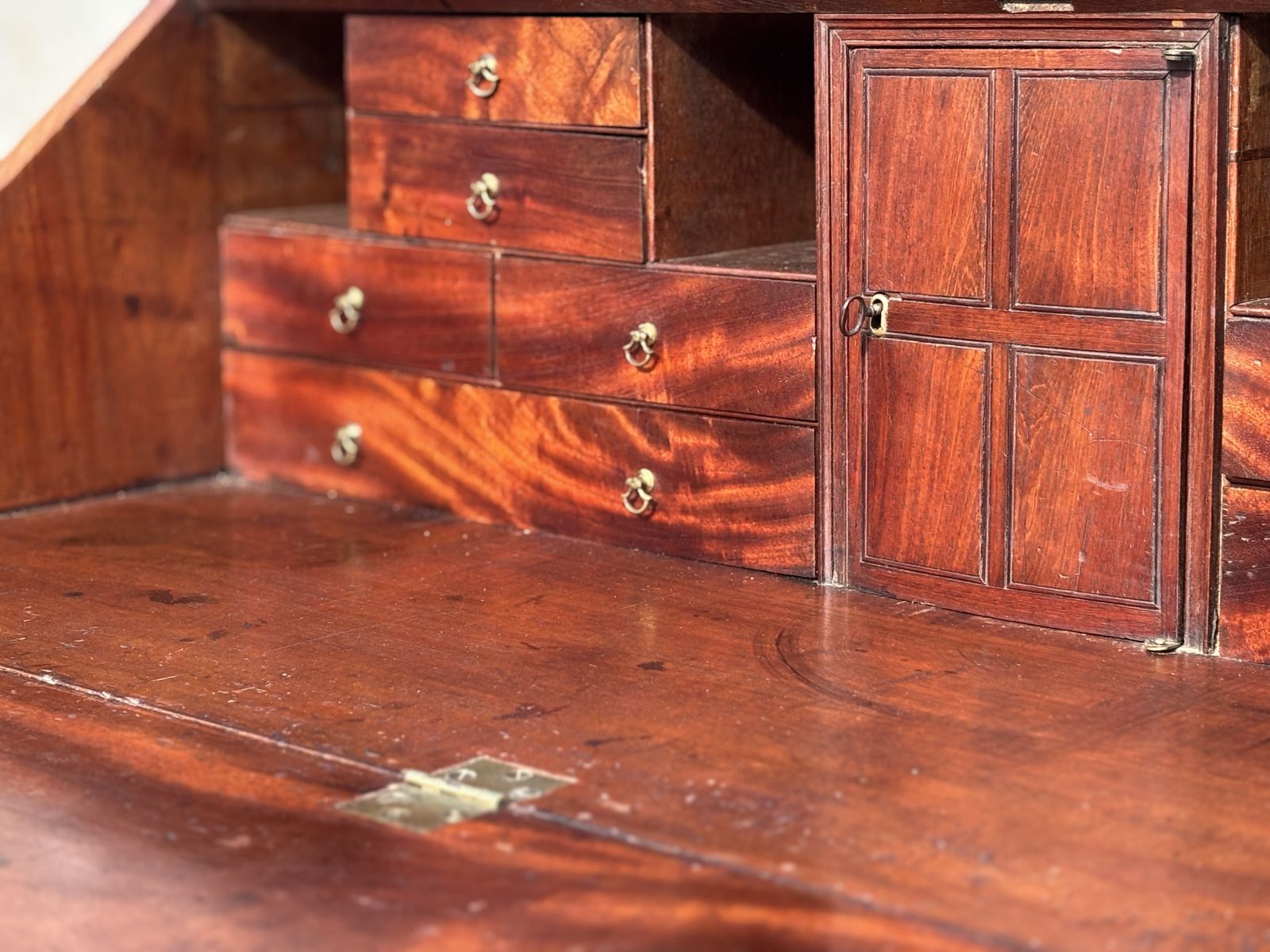 Untouched 18th Century George III Period Mahogany Bureau photo 3400.0