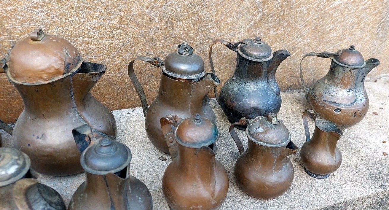 Rare Collection Of 22 Cuccume / Antique Copper Jars 18th/19th Century photo for sale