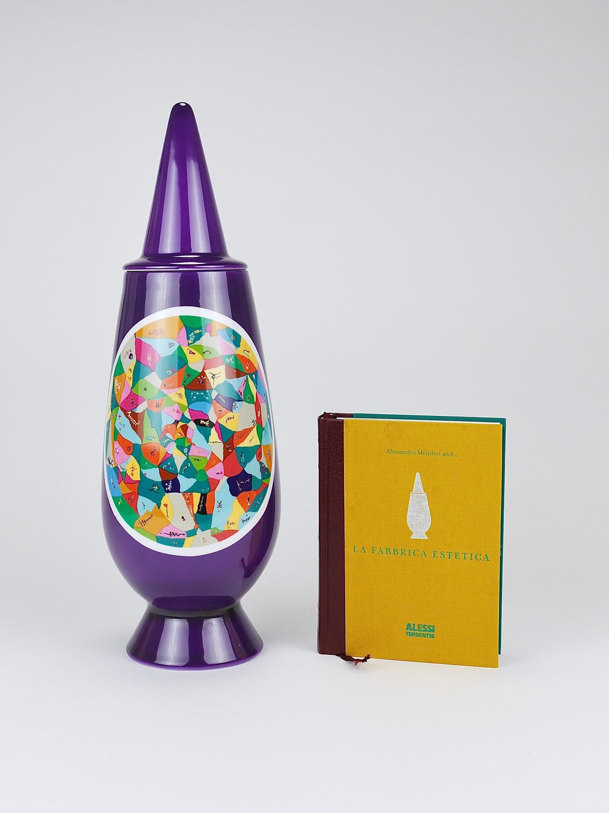 Alessandro Mendini X Luigi Ontani 100% Make Up Limited Lidded Vase, Alessi, 1992 photo furniture