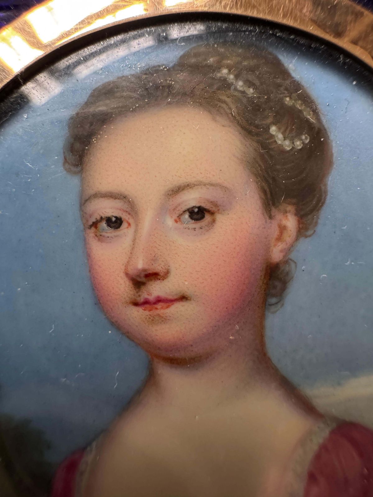 18th Century Portrait Miniature Attributed To Christian Friedrich Zincke photo vintage